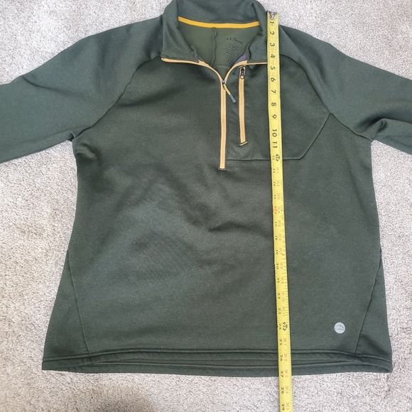 L.L. Bean Olive Green Fleece Pullover - Picture 6 of 8